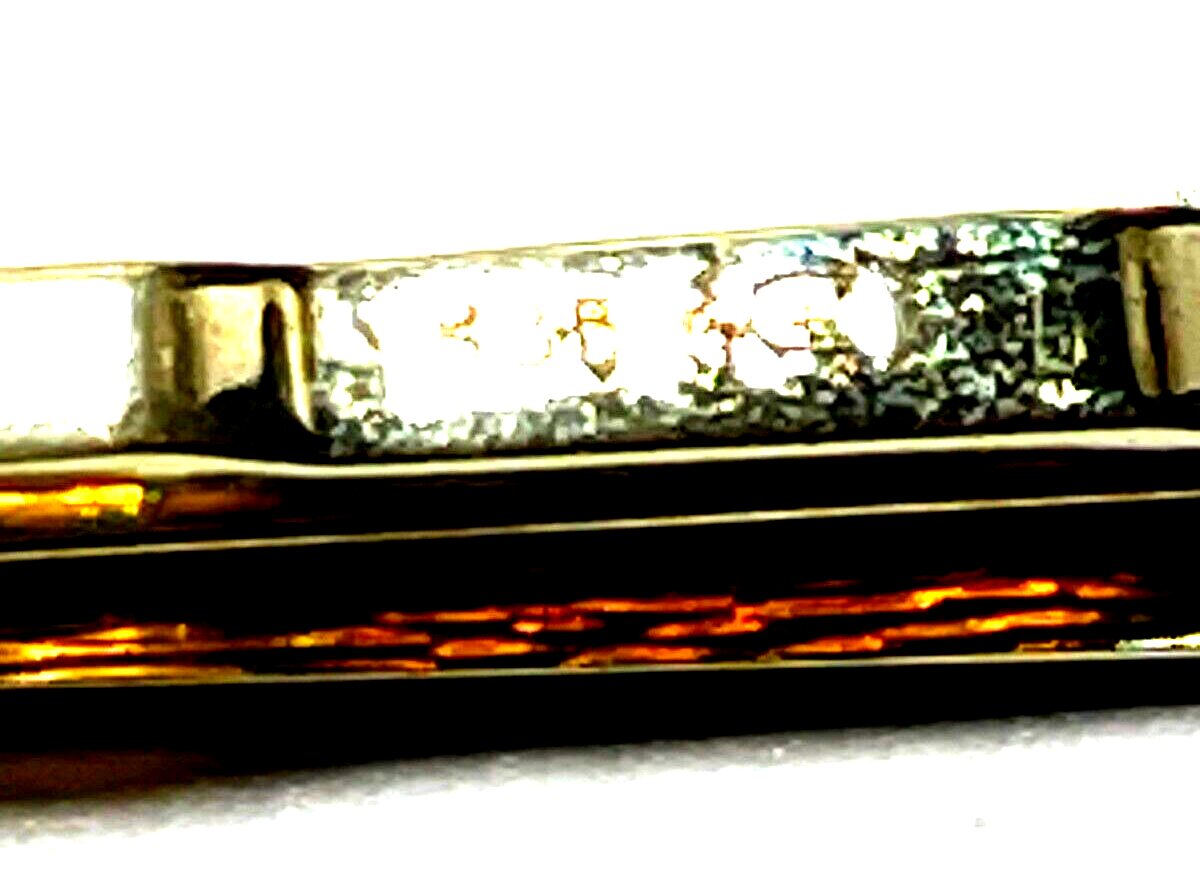 835 Silber teilvergoldet Krawattenklammer Krawattenhalter kl. Diamant Juwelier6