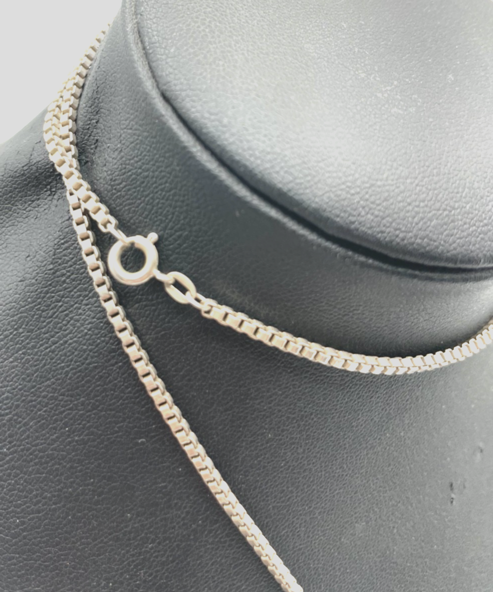 Antik Medaillon 800 Silber Rose Motiv um 1920 + massive Venezianer Kette L 70 cm4