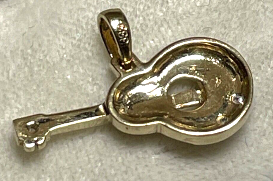 333 Gold 8 K  Anhänger Charm Gitarre oder Mandoline 2 kl. Diamanten Juwelier6