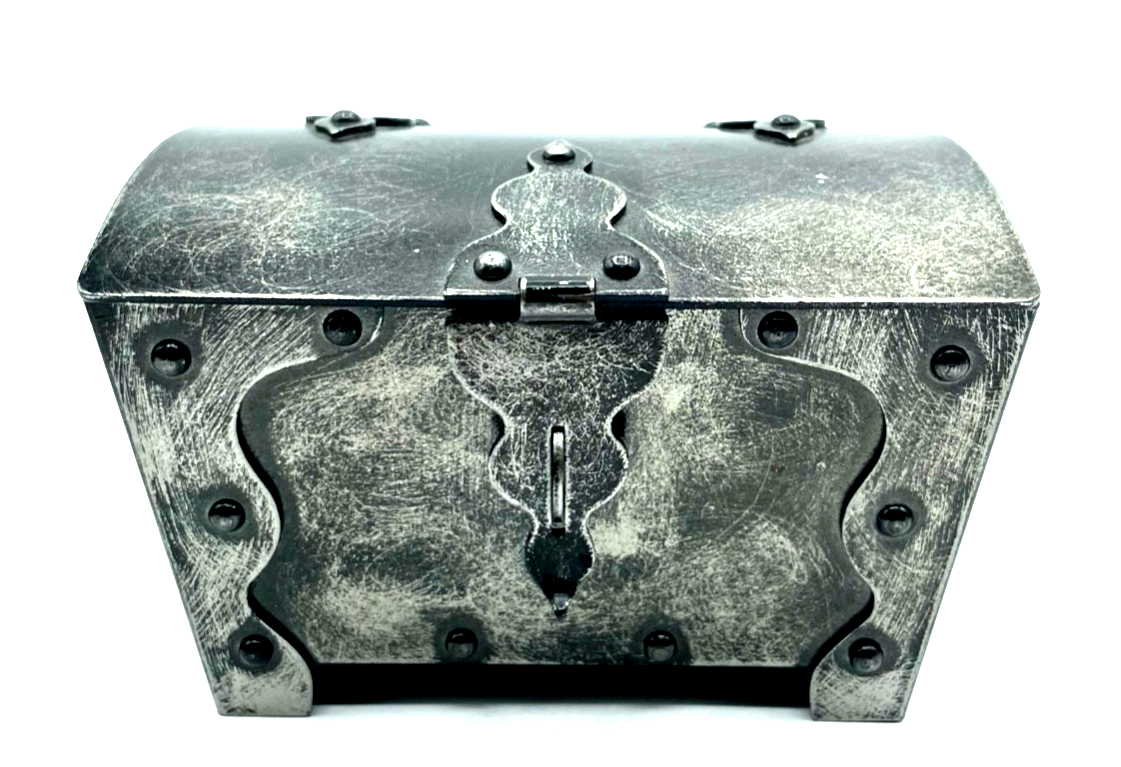 Dekorative konische Eisen Truhe Schatulle Deckeltruhe geschmiedet L 13 H 8 cm0
