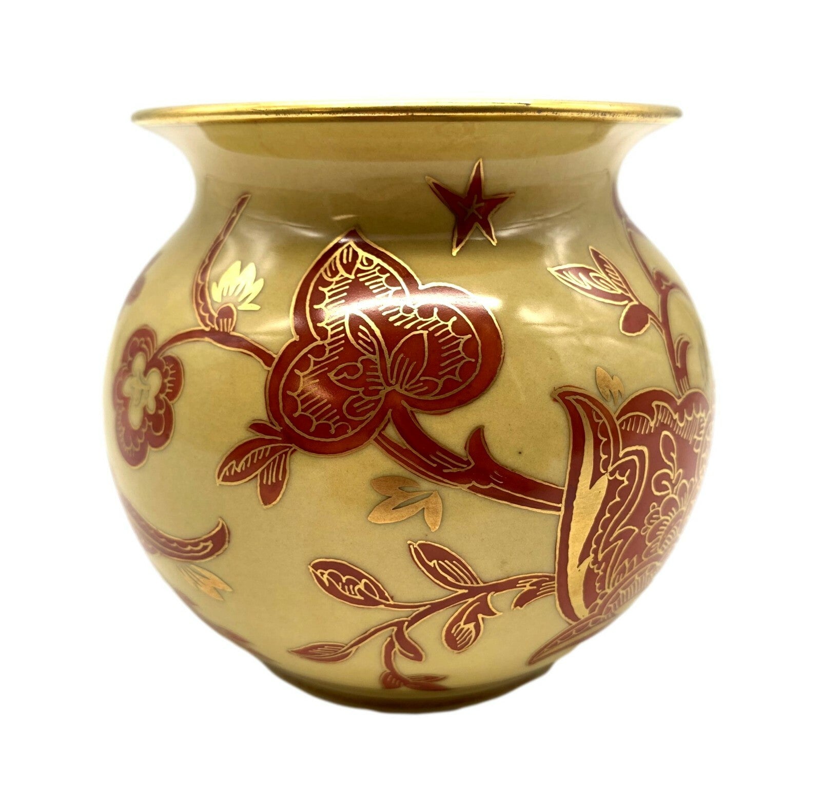 Otto Keitel - Vase - Porzellan - Goldstaffur - signiert - 30er 40er  Jahre0