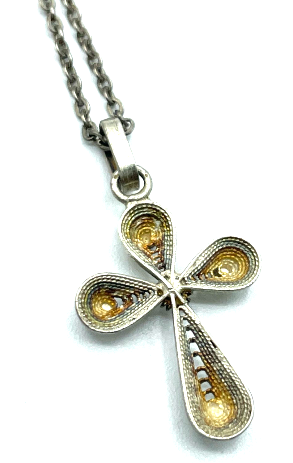 ANTIK 835 Silber Kreuz Kruzifix Anhänger an solider 42 cm Silberkette UNISEX5