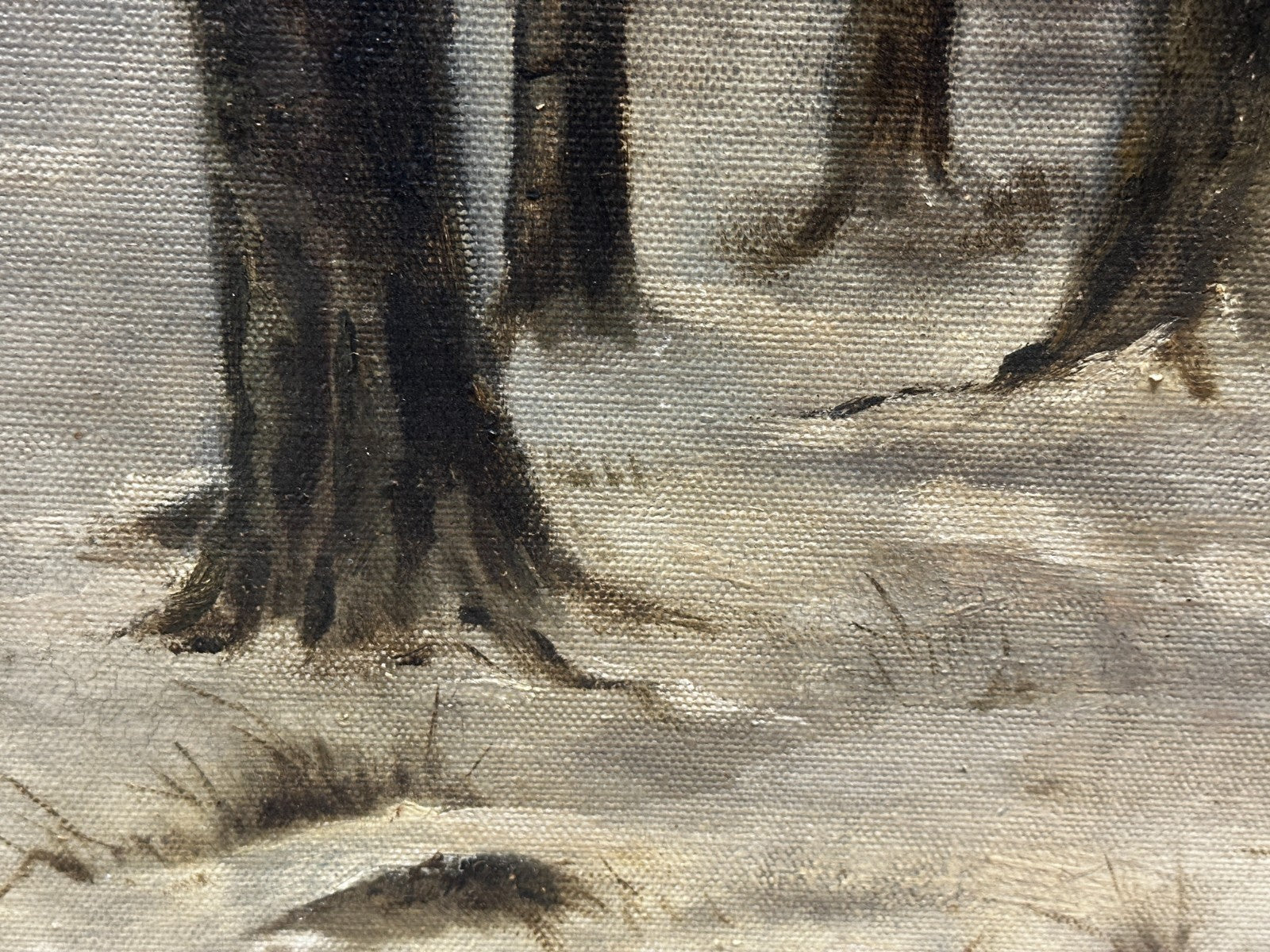 Johann Jungblut 1860–1912 – Winterallee im Abendlicht - Öl auf Leinw - signiert5