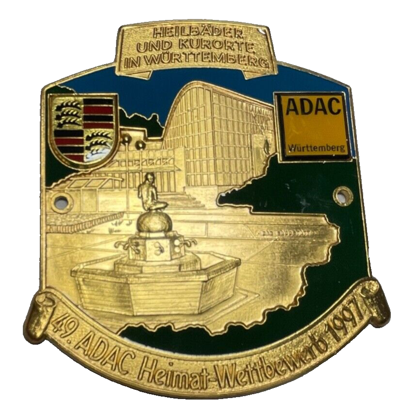 49. ADAC Heimat - Wettbewerb Württemberg 1997 Automobil Auto Plakette Car Badge0
