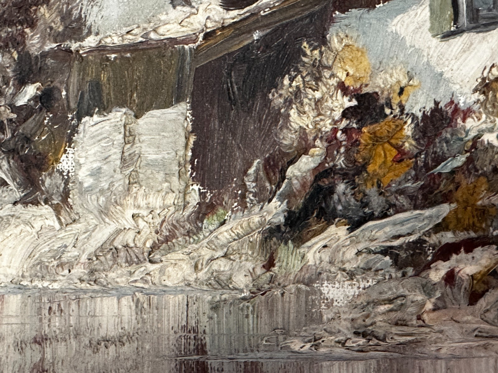 Elsbeth Huther - Öl auf Leinwand - Alpen Bergsee Almhütte - signiert - gerahmt3