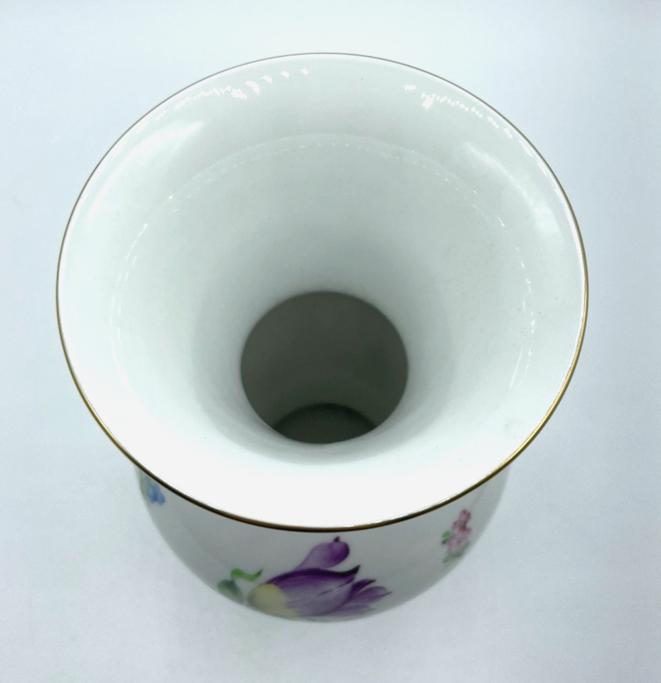 Herend große Porzellan Vase handbemalt  Blumenbukett 1. WAHL H ca. 20,5 cm2