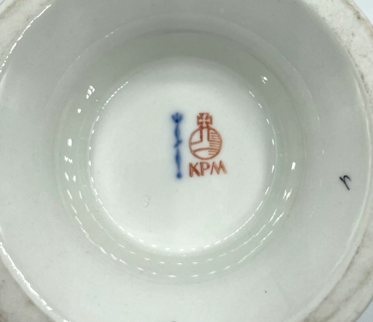 Antik KPM Porzellan Vase Trichtervase Trompetenvase  Blumen H 19 cm top gepflegt9