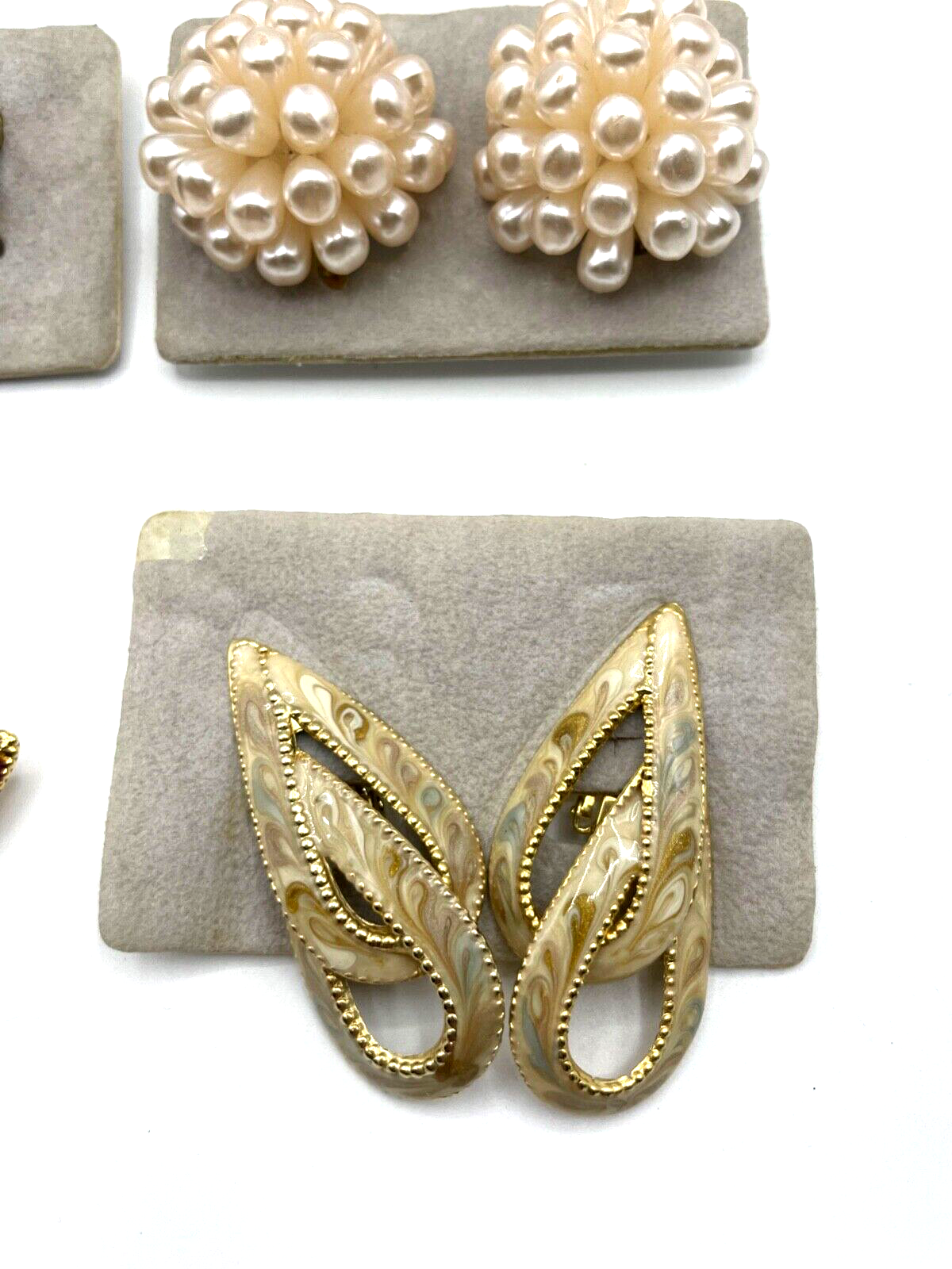 6 Paar ungetragen Ohrclips Clips vintage groß Statement Modeschmuck zeitlos chic7