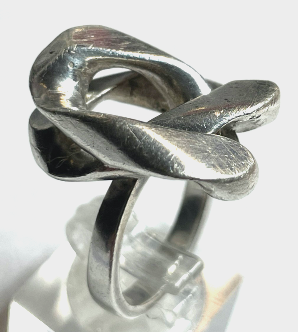 Massiver 925 Silber Ring Panzerkette Glied Unikat Silberschmied unisex RG 543