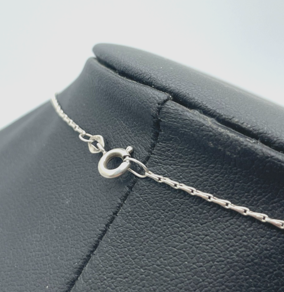 Vintage Delphin Delfin Anhänger 925 Silber an Gliederkette 40 cm 835 Silber gepf3