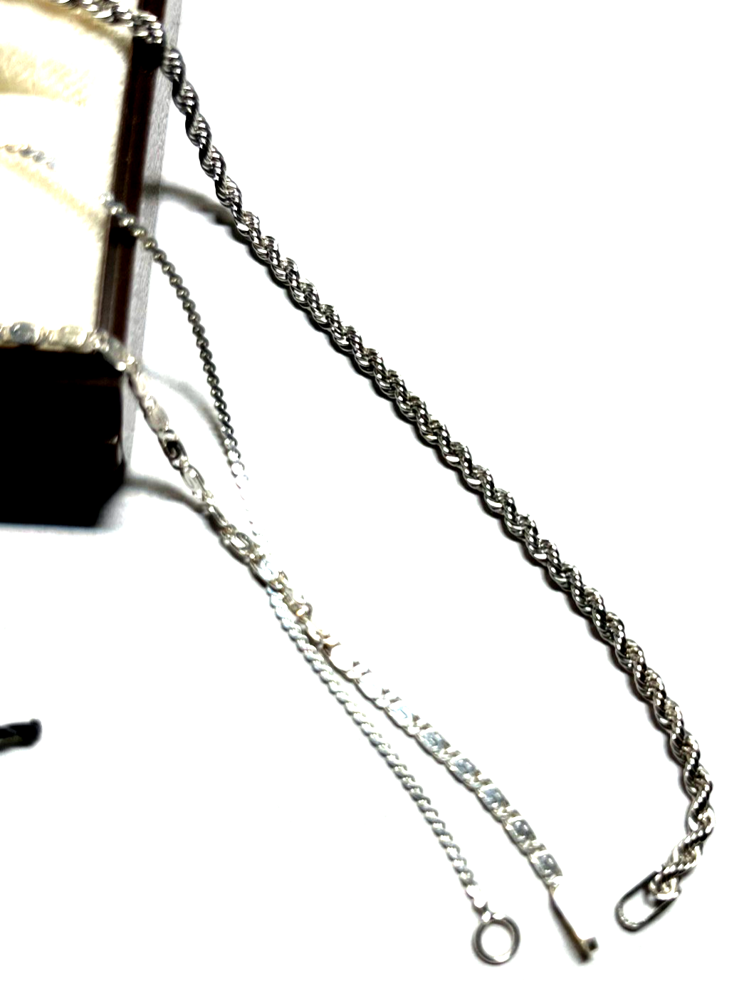3 x ungetragene 925 Silber Armband verschiedene Kettenmuster + Länge neuwertig3