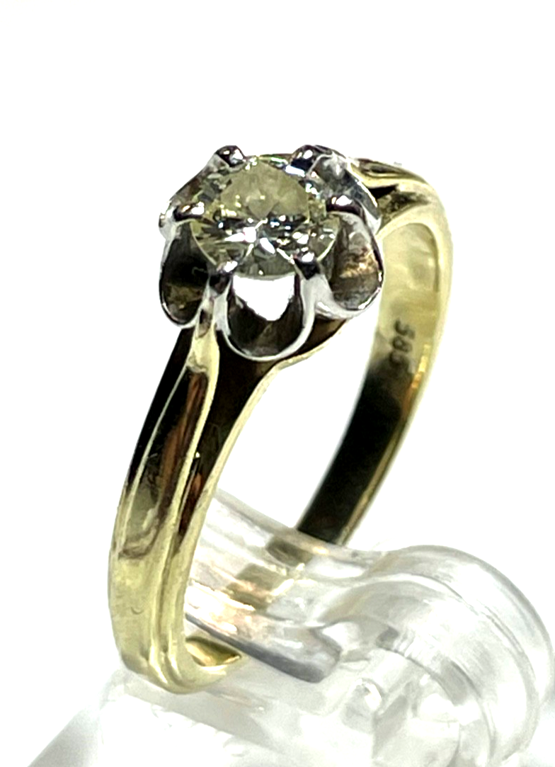 585 Gold 14 K Ring Solitär Brillant 0,5ct. Juwelier Qualität RG 54 Verlobung7