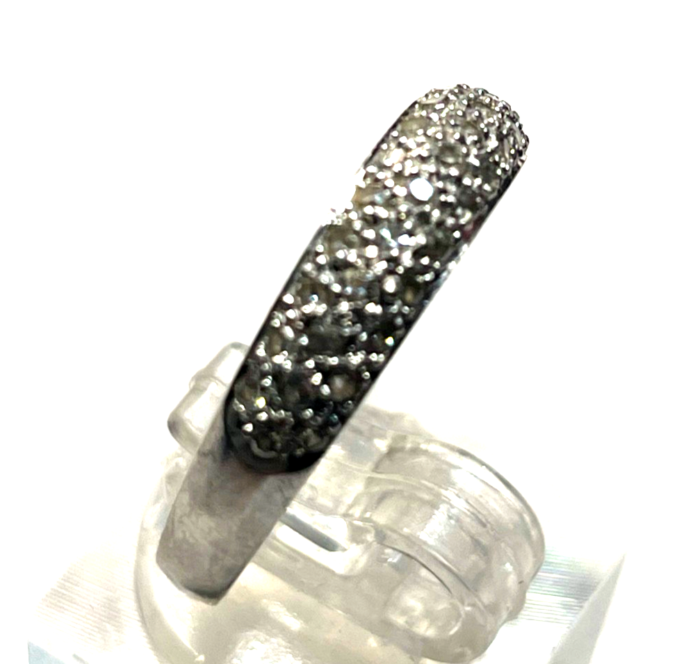 585 Gold 14 K Weißgold Ring Brillanten Halbkuppel Ø 17,8 mm RG 56 Juwelier3