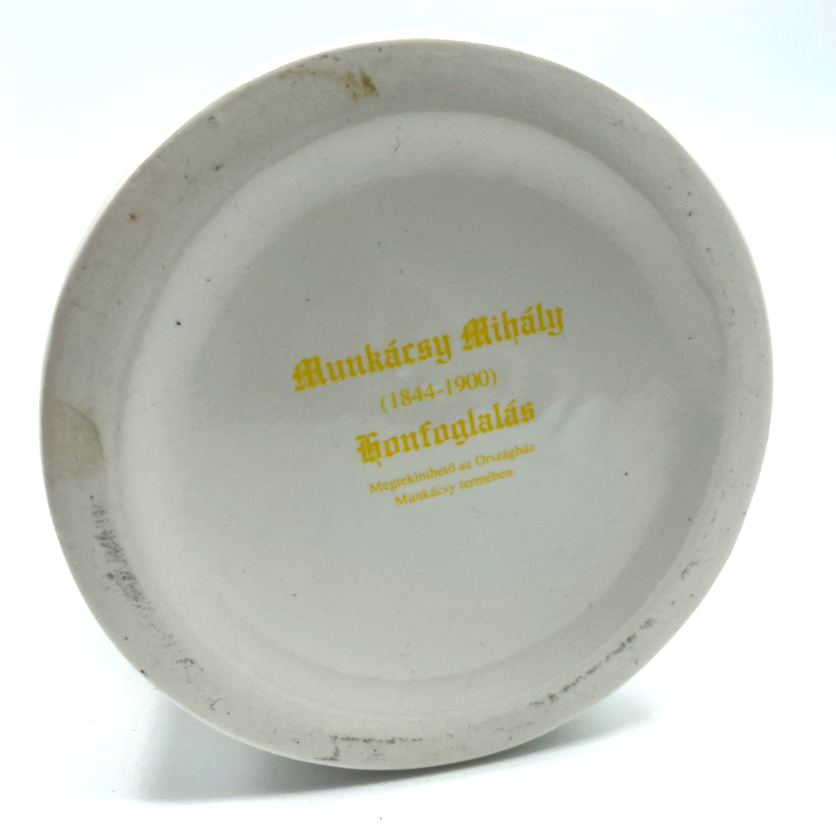 Keramik Bierkrug Krug Hungary Budapest Ungarn Reise Souvenir Maler M. Munkācsy6
