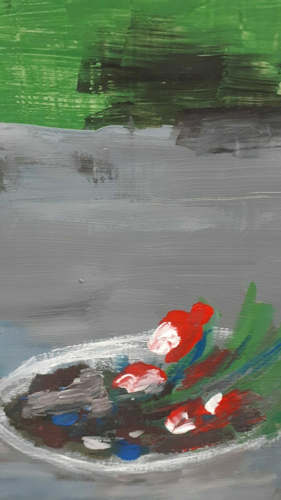 Paul Kuhn *1950 - Gemälde Acrylgemälde 'Die Vase' 1999 - gerahmt 3