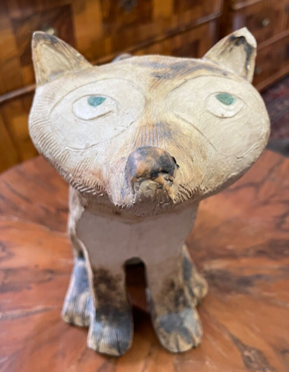 Gr. attraktive Künstler Keramik Figur Fuchs von Gloria Maliarik Skulptur Rarität11