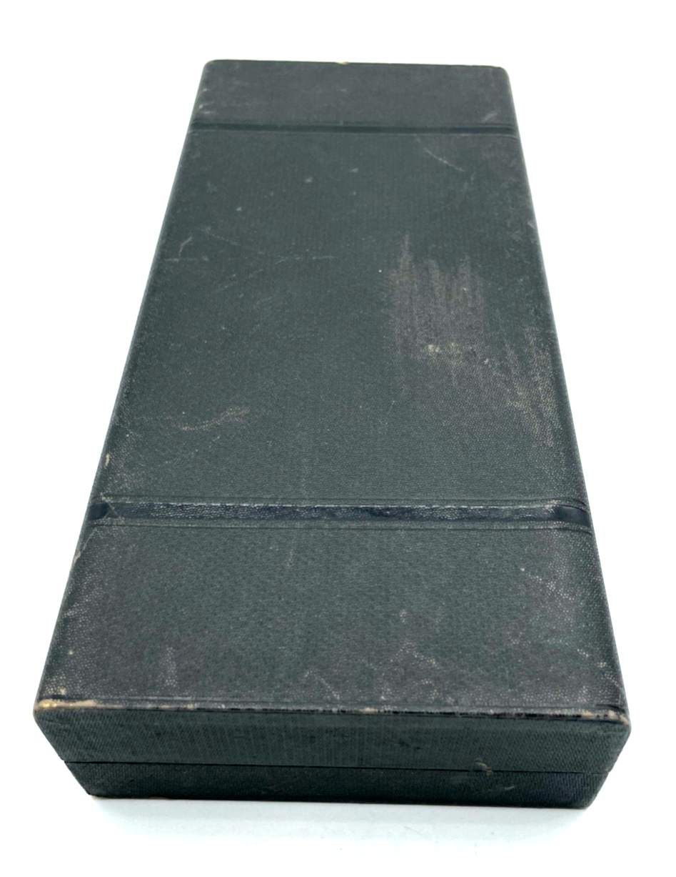 Antik 6 Löffel Esslöffel im original Etui Augsburger Faden GH 40 Silberauflage3