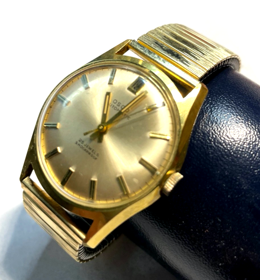 Vintage Herrenuhr OSCO Automatic 25 Jewels shockproof HAU vergoldet läuft gepfl.3