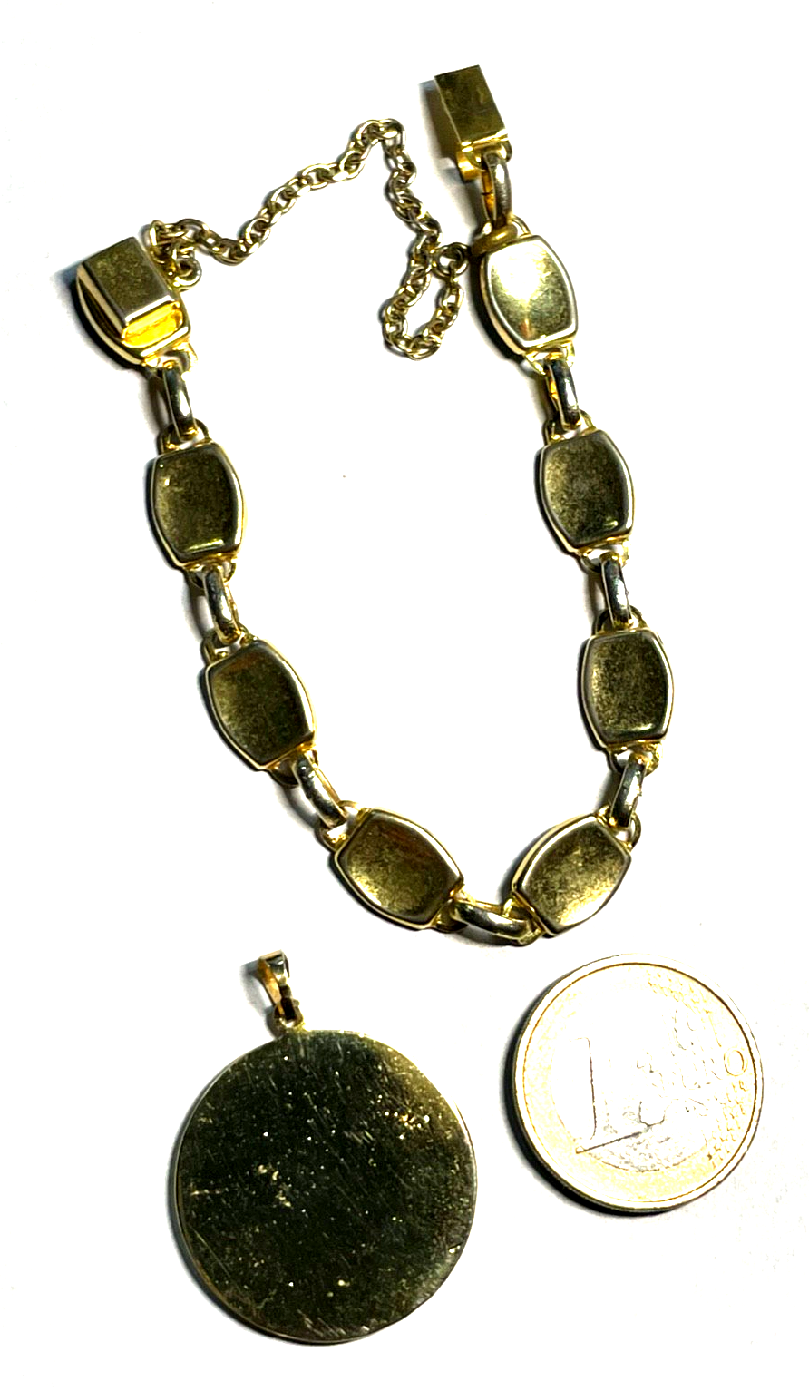 Vintage Modeschmuck Handarbeit Toledo Handarbeit Armband + Anhänger top gepfl.3