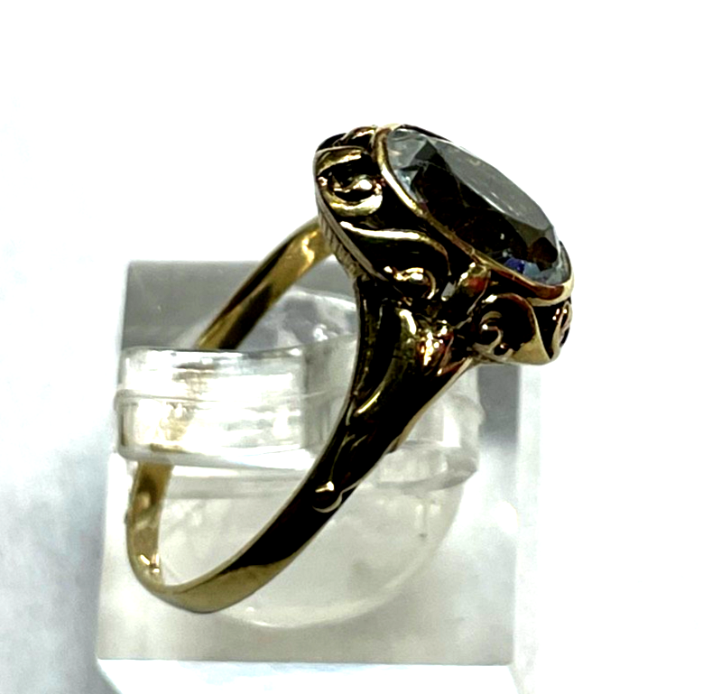 Antik 333 Gold 8 K Aquamarin Ring Ø 17,2 mm RG 54 Juwelier Qualität gepfl.4