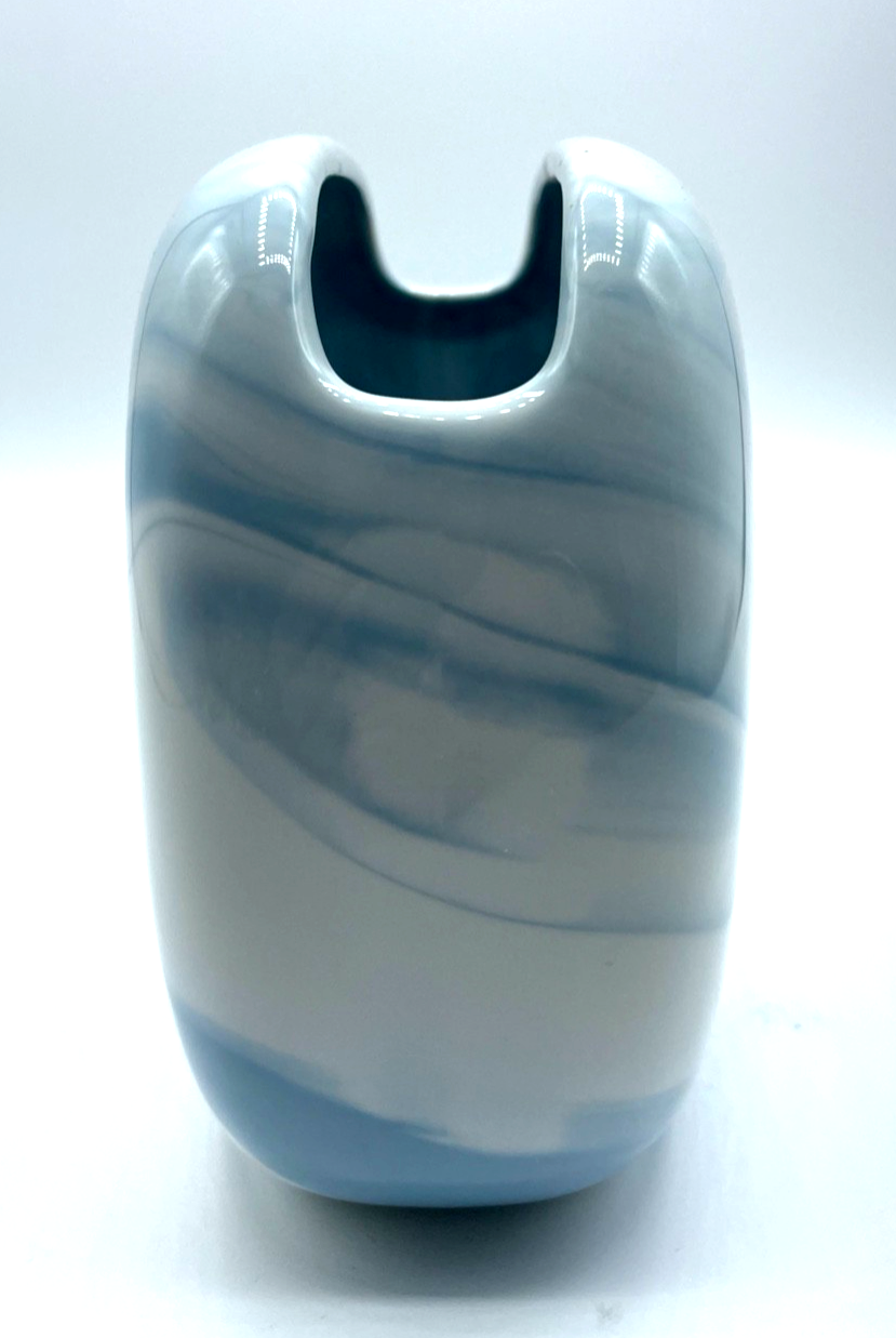 Rosenthal Porzellan Vase studio-linie Babyblau-Weiß Marble Queensberry H 18 cm3