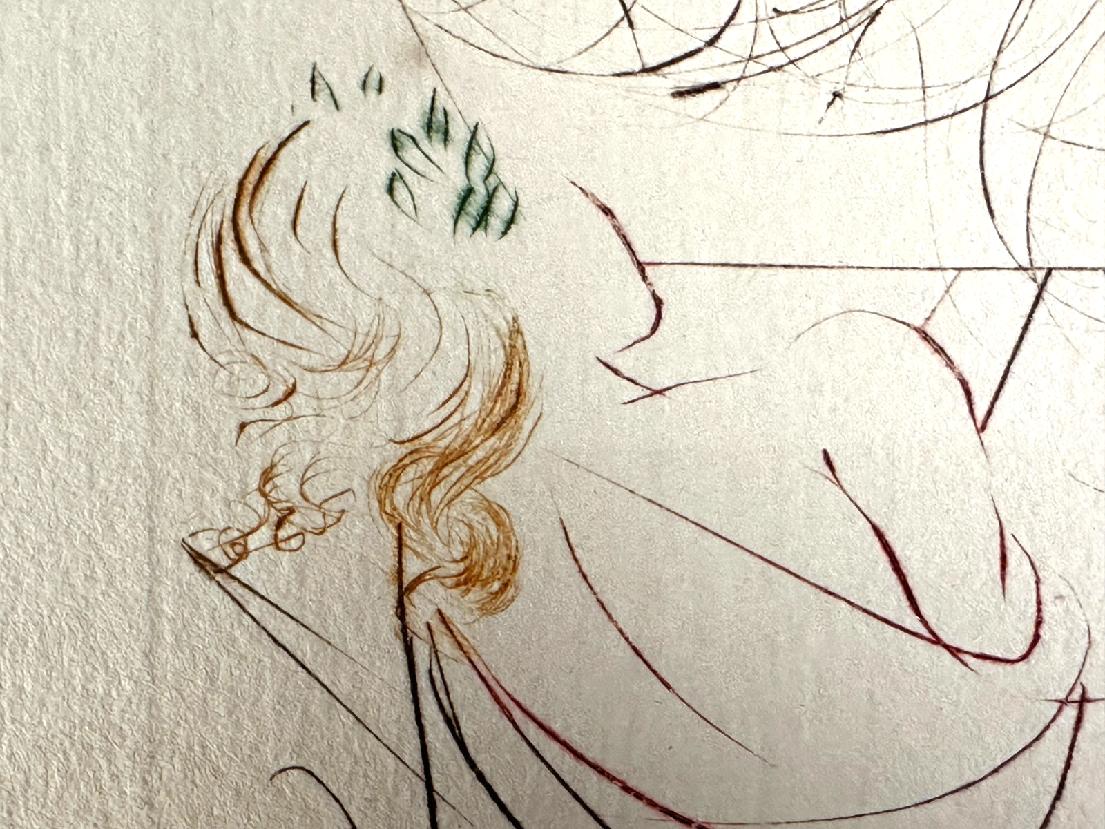 Salvador Dali 1904-1989 - Radierung farbig - Femme et chevaux - 61/100 signiert4