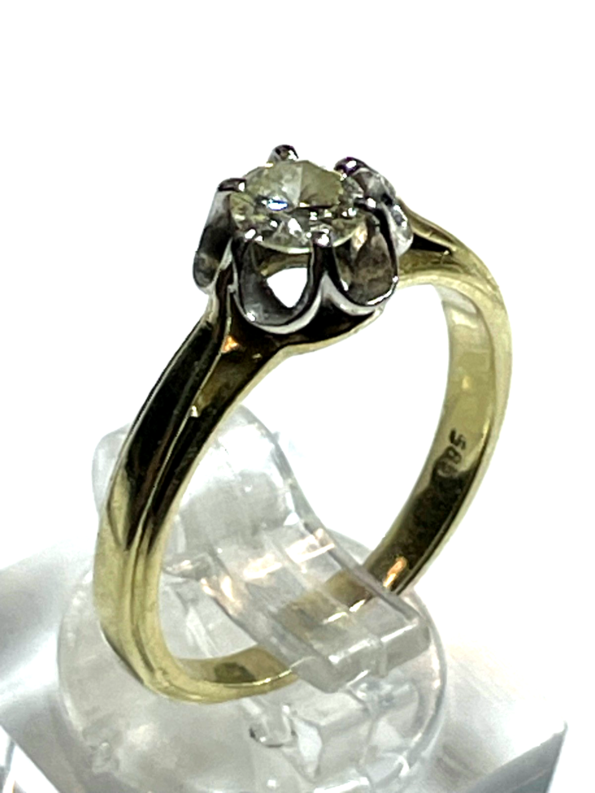 585 Gold 14 K Ring Solitär Brillant 0,5ct. Juwelier Qualität RG 54 Verlobung11