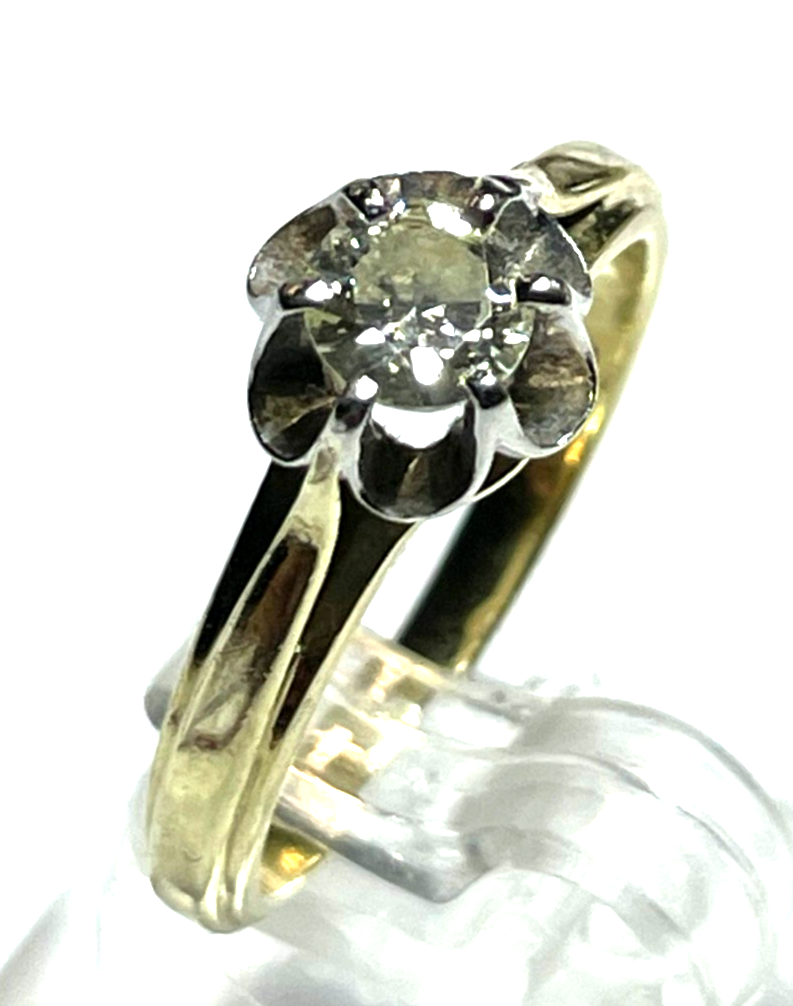 585 Gold 14 K Ring Solitär Brillant 0,5ct. Juwelier Qualität RG 54 Verlobung6