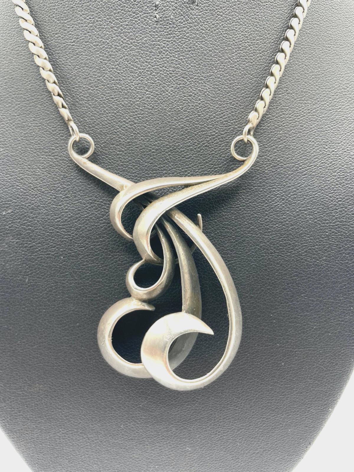 Solides vintage Collier Silber 925 Ottaviani Italien Design Kette Modernist1
