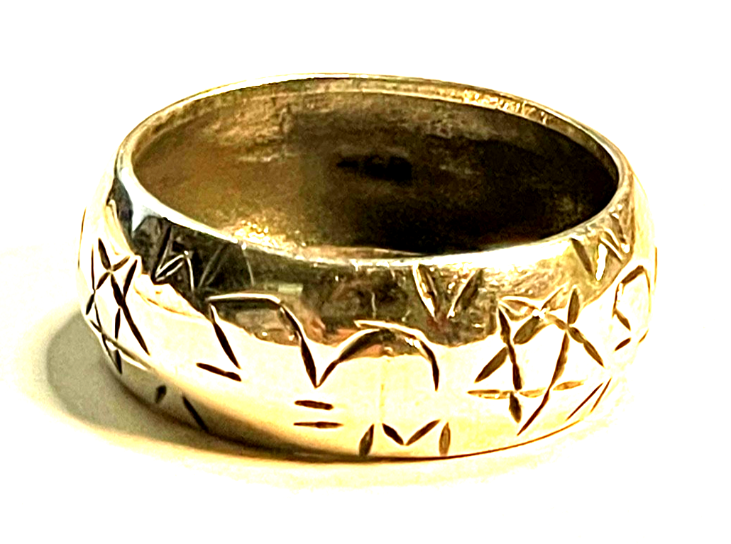 Unisex solider 925 Silber Ring Pentagramm  Ø 20 mm RG 63 Handarbeit gepflegt6