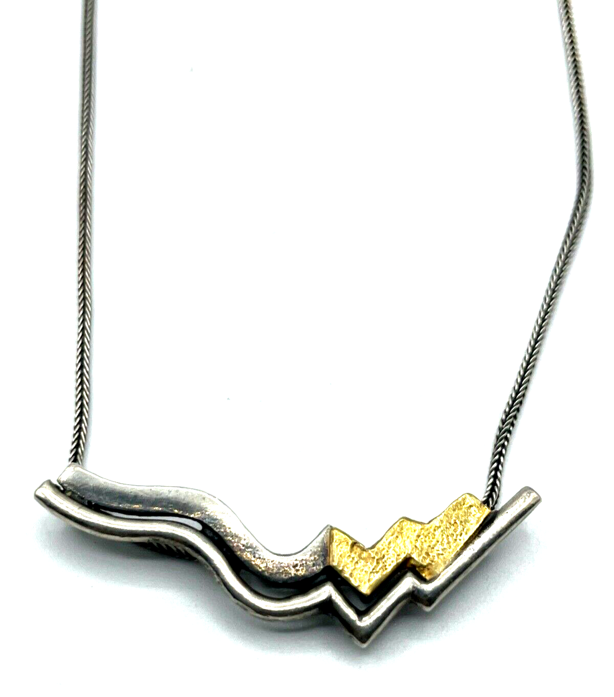 925 Silber Kette Design Collier 80er Jahre Fuchsschwanz Gold Juwelier Unikat2