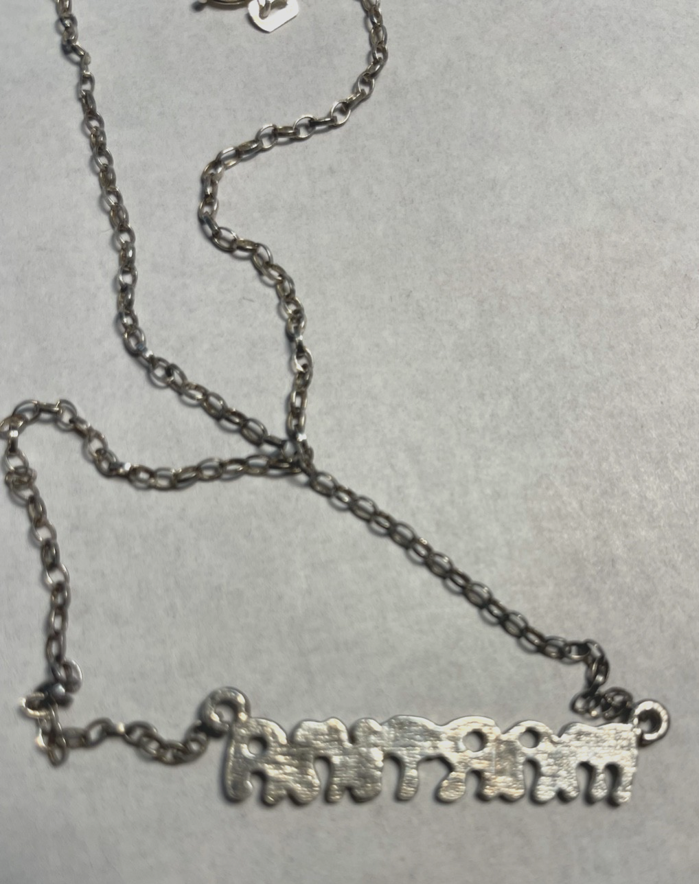 Vintage 800 Silber Kette Namenskette MARTINA Silberkette L 38,5 cm gepflegt3