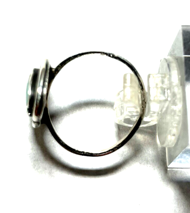 925 Sterling Silber Ring Indianerschmuck Türkis Navajo Handarbeit RG 534