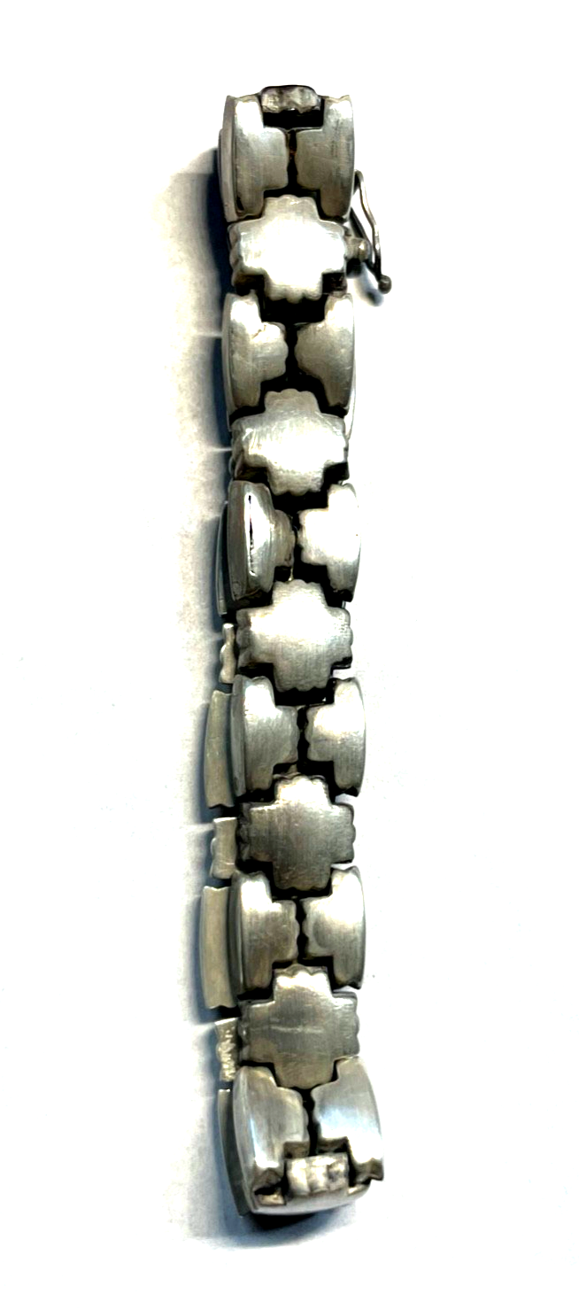 Vintage Armband 835 Silber apartes Dekor  L 19,5 cm B 11 mm T 3 mm 21 Gramm1