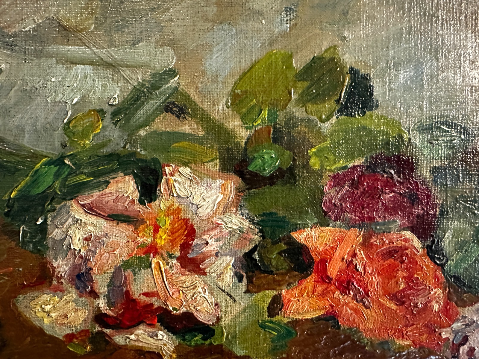 Helmut Baumann 1894-1978 – Blumenstillleben - 1966 - Öl auf Masonit - signiert3