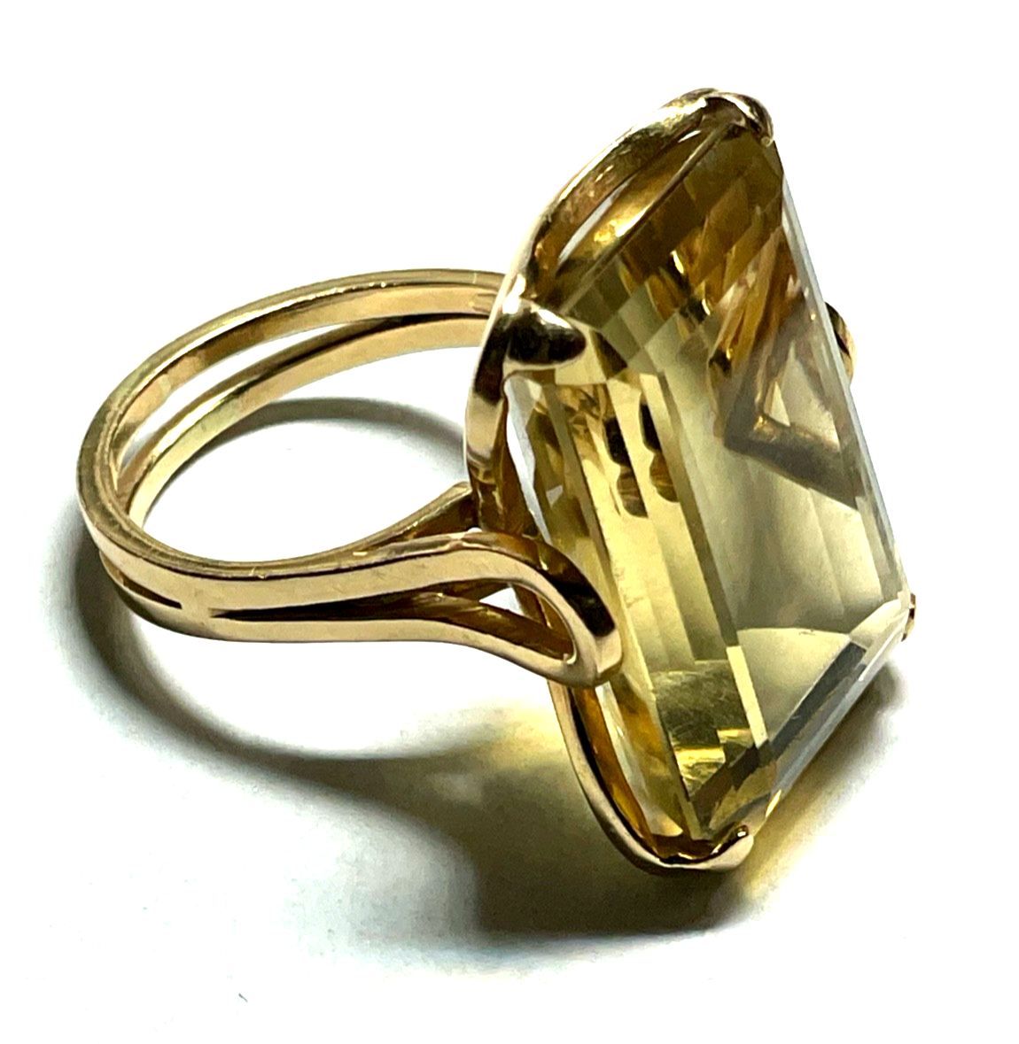 Massiver  Cluster 750 Gold Roségold Ring mit Citrin Cocktailring RG 50 Juwelier15