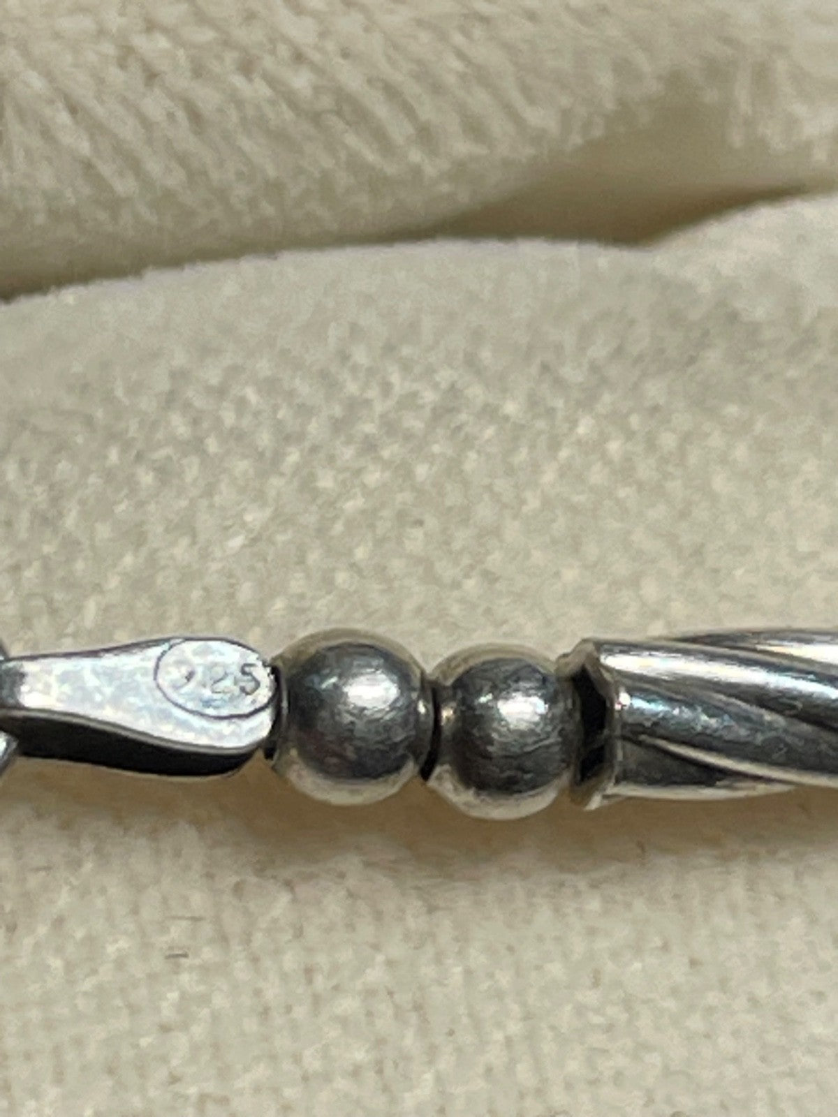 Solides apartes Dekor 925 Silber Armband L 18,5 cm runde Breite 3 mm gepflegt1