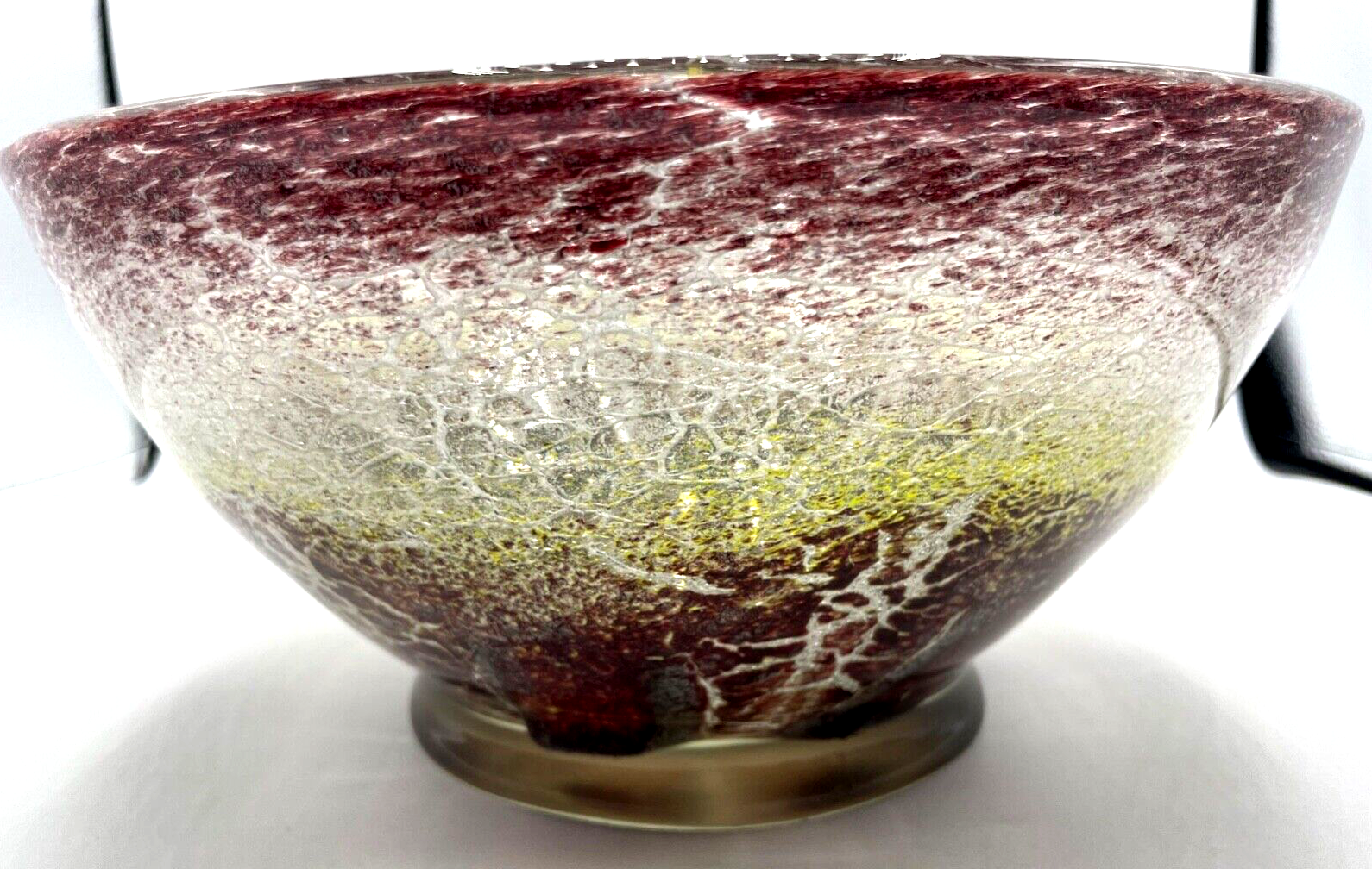 Antik IKORA Glas WMF Schale ungewöhnliche Form 1A Zustand Ø 25 cm H 12,5 cm4