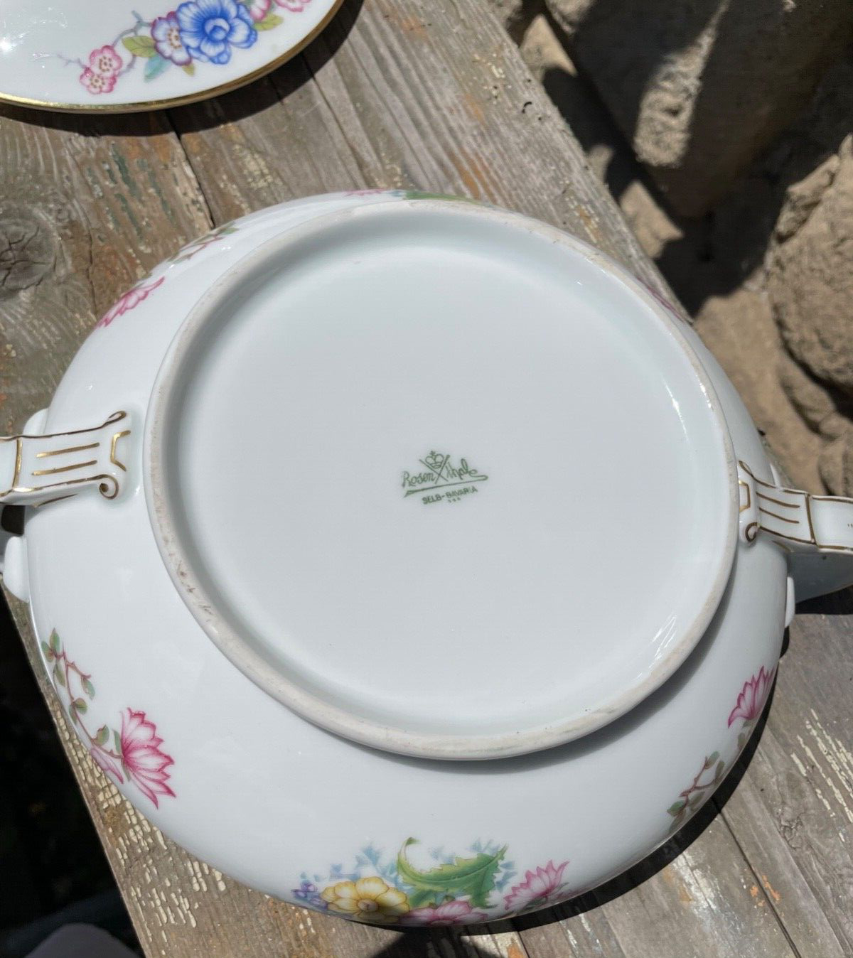 Seltene alte flache Rosenthal Porzellan Terrine um 1910 wie neu + sehr edel8
