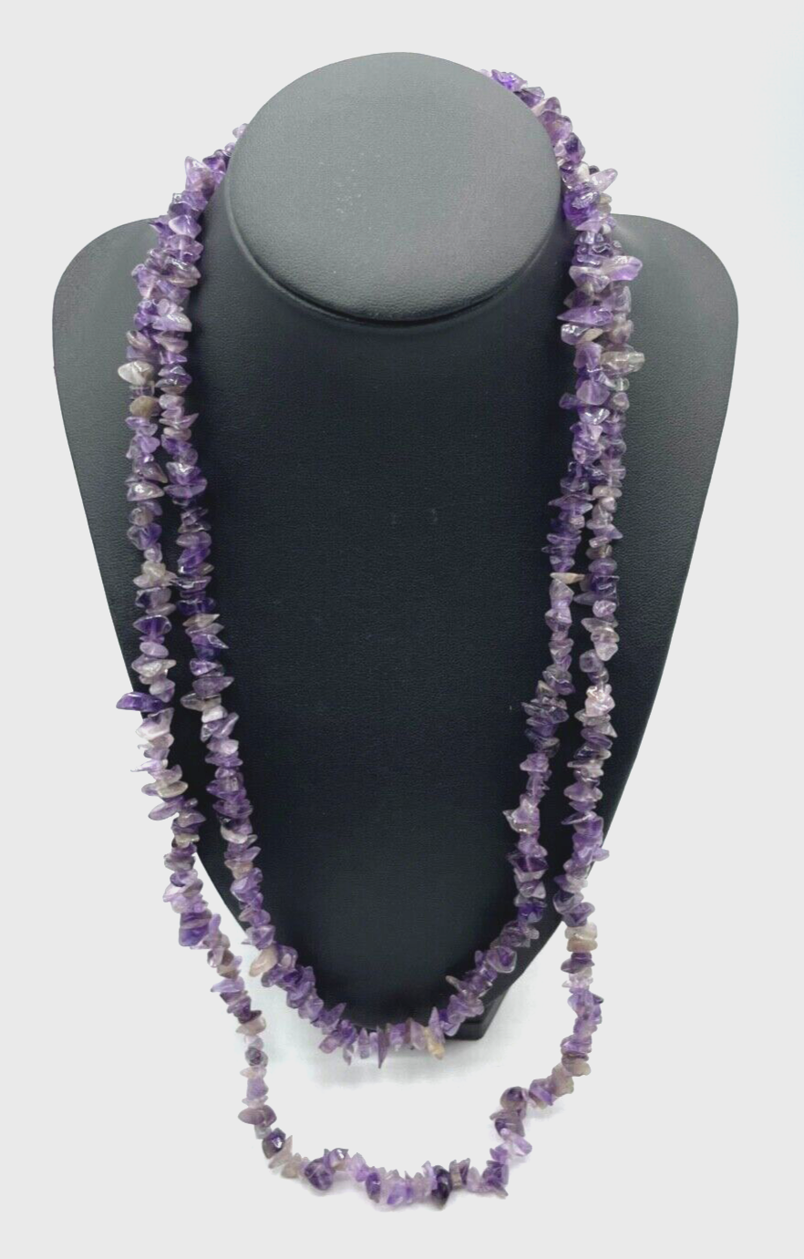 RODIER Mode Label natürliche Amethyst Kette Edelstein Splitterkette mehrreihig5