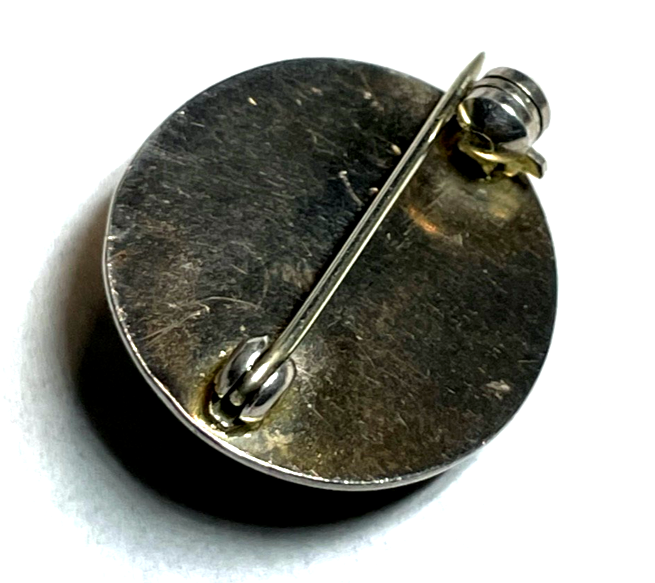 Vintage Rarität Operculum Augenachat Brosche Anstecknadel in Silber Nr. 2 gepfl.6