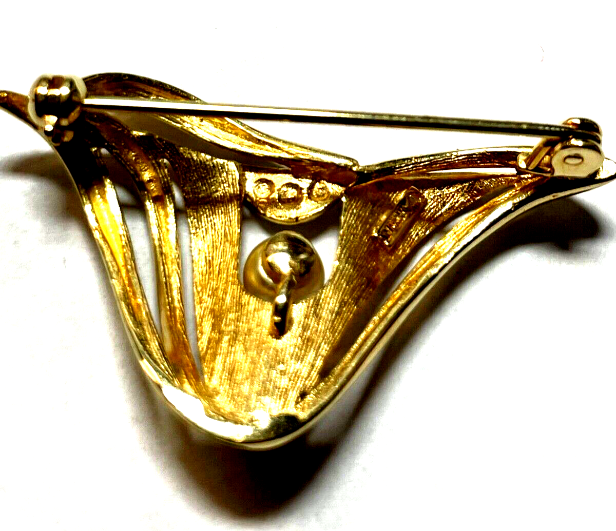 TEKA Klassische Eleganz Brosche Anstecknadel vintage Amerik. Double wie neu!!!4