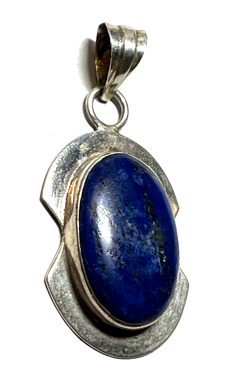 Purismus 925 Silber Anhänger Lapislazuli Cabochon Handarbeit Geschäftsauflösung2