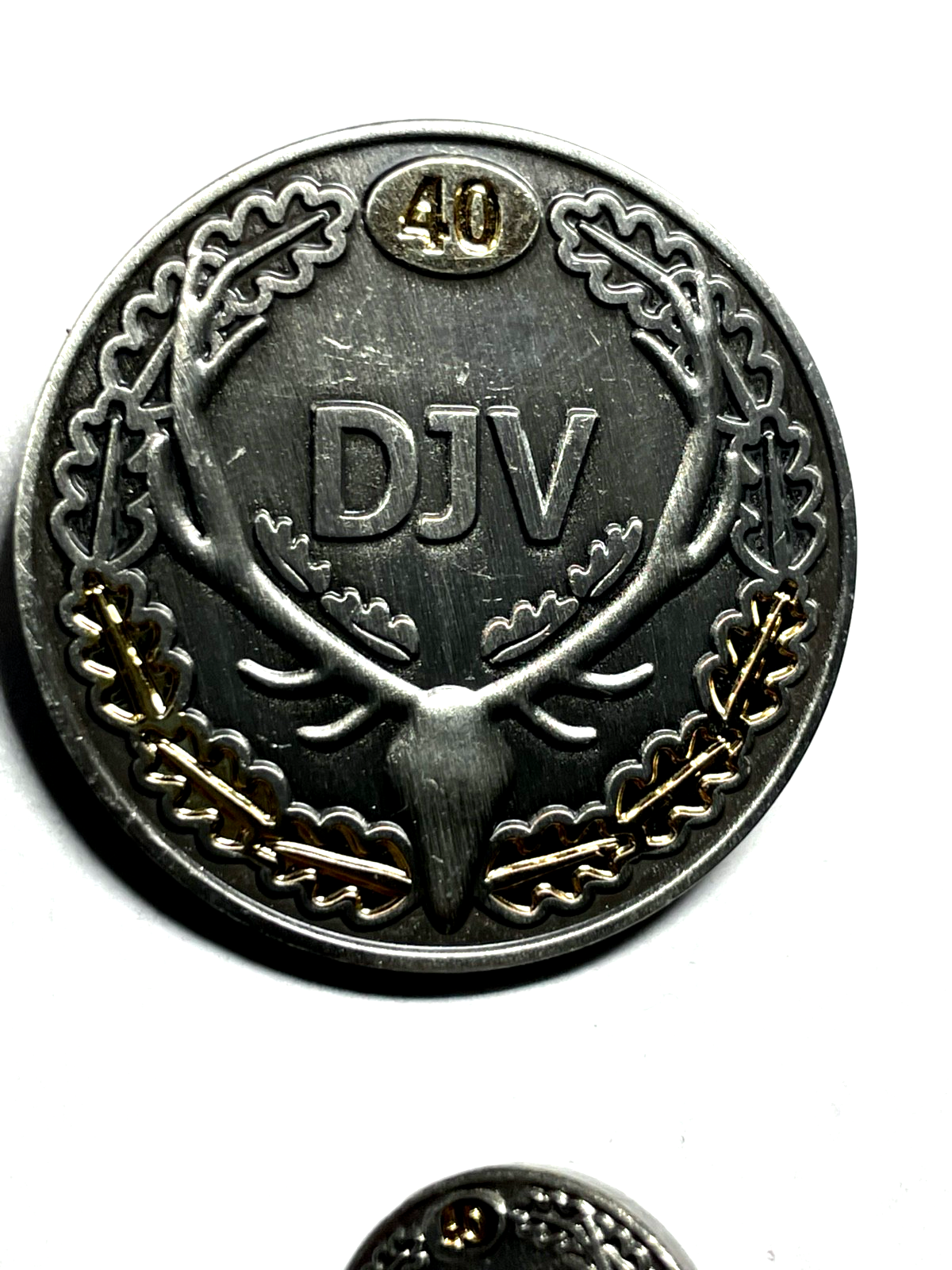 Deutscher Jagdverband Anstecker und Hutnadel DJV 40 Jahre Mitglied gepflegt2