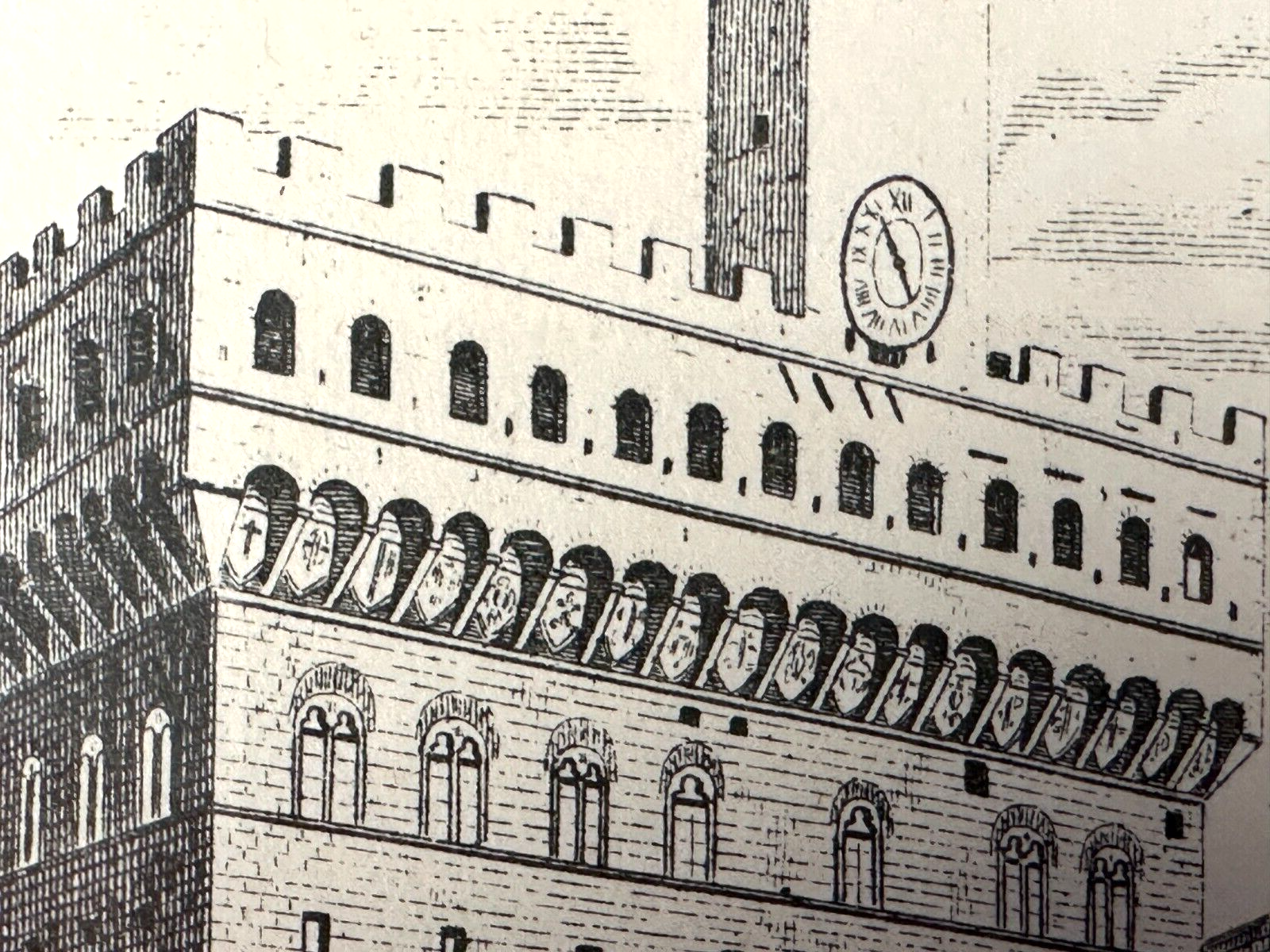 Florenz Piazza della Signoria - Palazzo Vecchio und Loggia dei Lanzi - Stich9