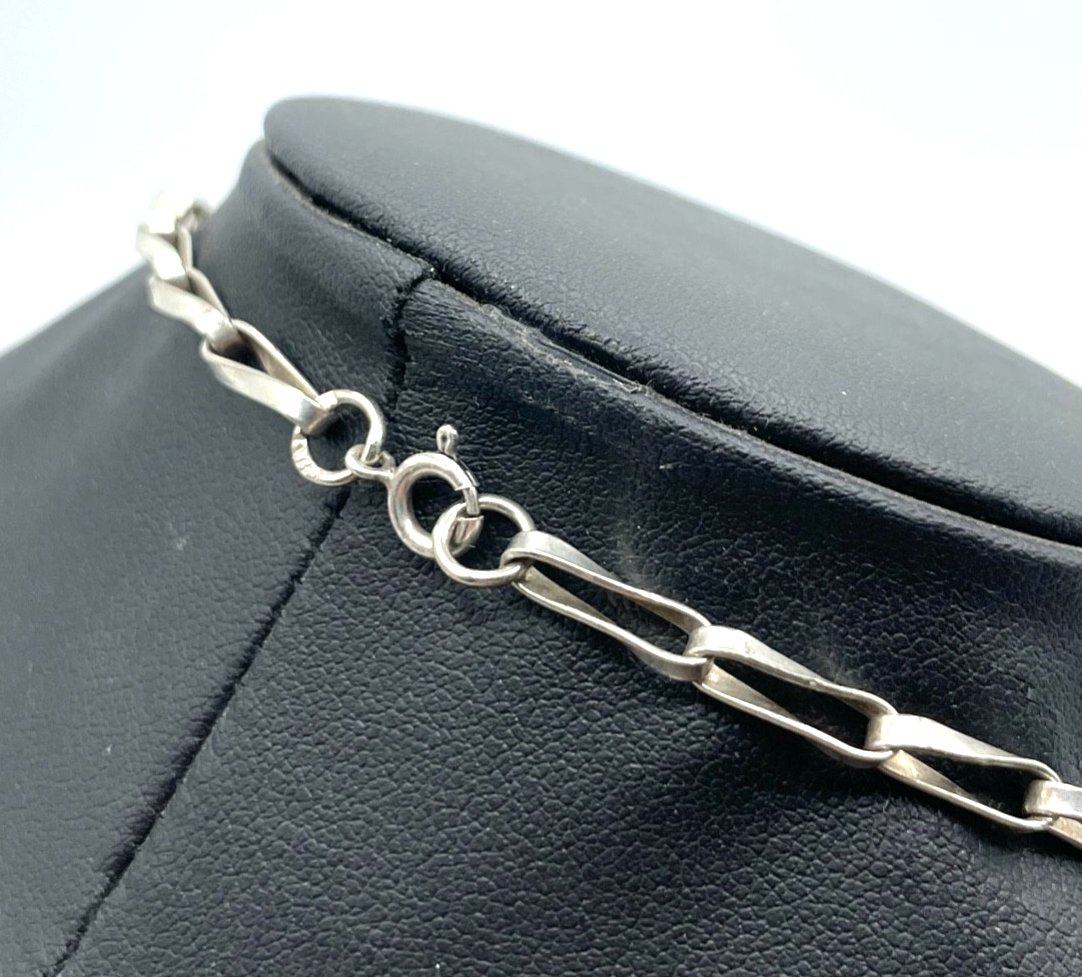 Solide 925 Sterling Silber Kette Design Muster  L 80 cm B 4 mm unisex top gepfl.4