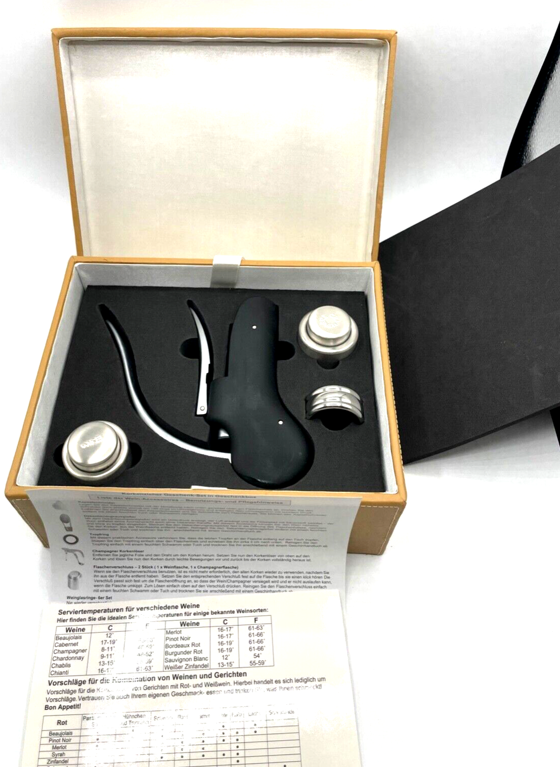 Neuwertiges mehrteiliges Korkenzieher Geschenkset original Geschenkbox s. Fotos0