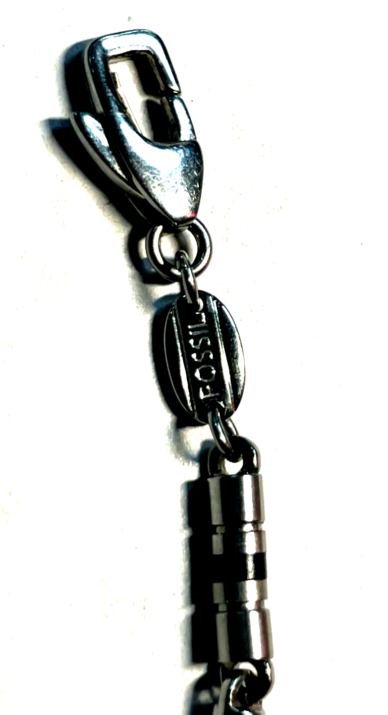 Unisex FOSSIL Edelstahl Kette L 52,5 cm B 3,5 mm Dekor Halskette wie neu5