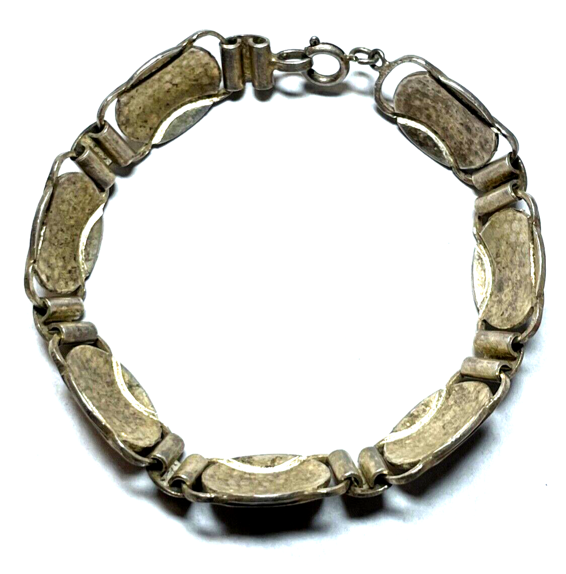Vintage 50er J 800 Silber Hammerschlag Armband Handarbeit gehämmert midcentury2