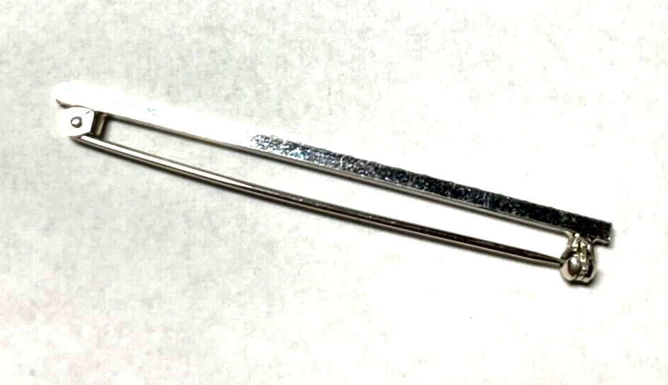 K&L 835 Silber Stabbrosche Handarbeit Anstecknadel sehr edel rhodiniert L 56 mm3